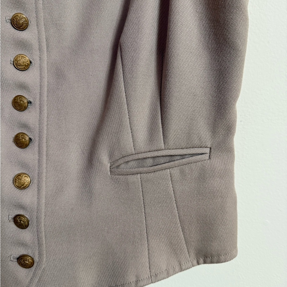 Vintage Ralph Lauren Country Vest Riding Beige Equestrian Gold Button Women’s 14 - Picture 3 of 5